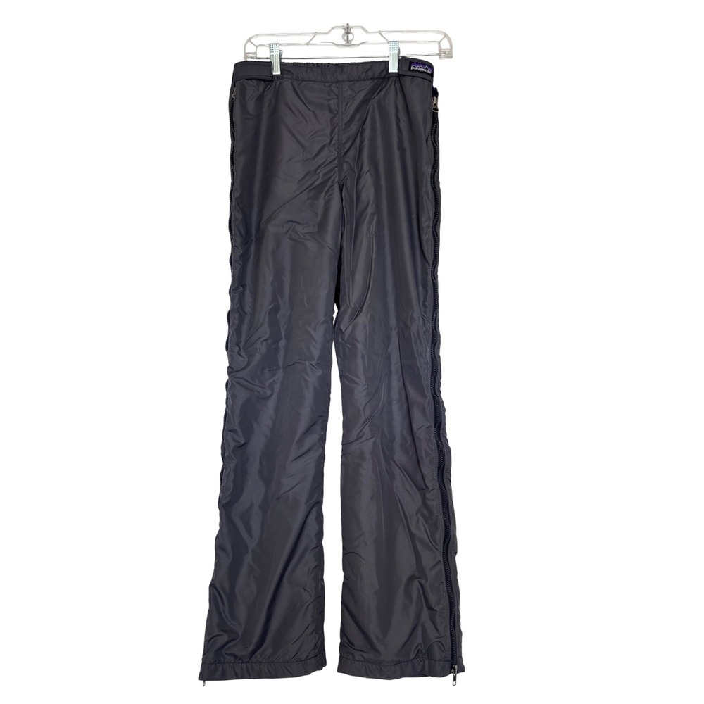 Patagonia Vintage Gray Full Zip Capilene Fleece Lined Wind Pants USA Made M